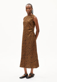 ArmedAngels - Emalanaa Leopaa Dress in Dark Camel