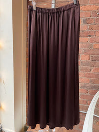 Velvet - Juniper - Velvet and Satin Mix Media Skirt in Mulch