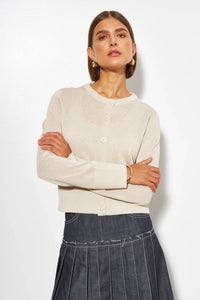 LINE Knitwear - Norah - Light Cardigan in Seashell Shimmer