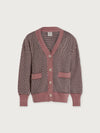 Varley - Tiffany Textured Knit Cardigan in Woodrose Multi Stitch