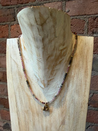 Studio Skanda by Mary Wakefield - Pink Tourmaline with Bronze Pendant Necklace