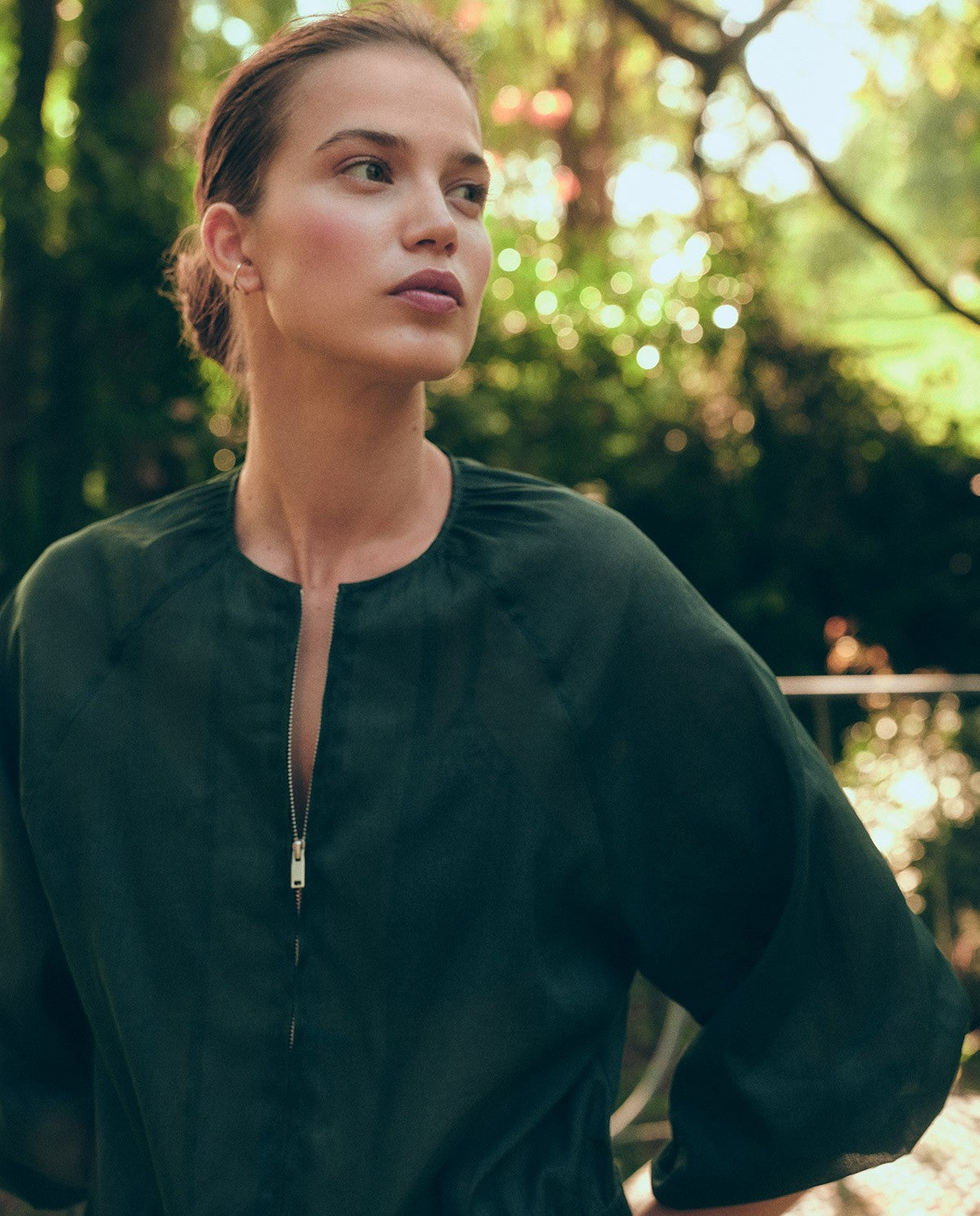 YERSE - Bomber Style Jacket in Green