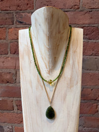 Studio Skanda by Mary Wakefield - Chrome Diopside with Lemon Quartz Necklace