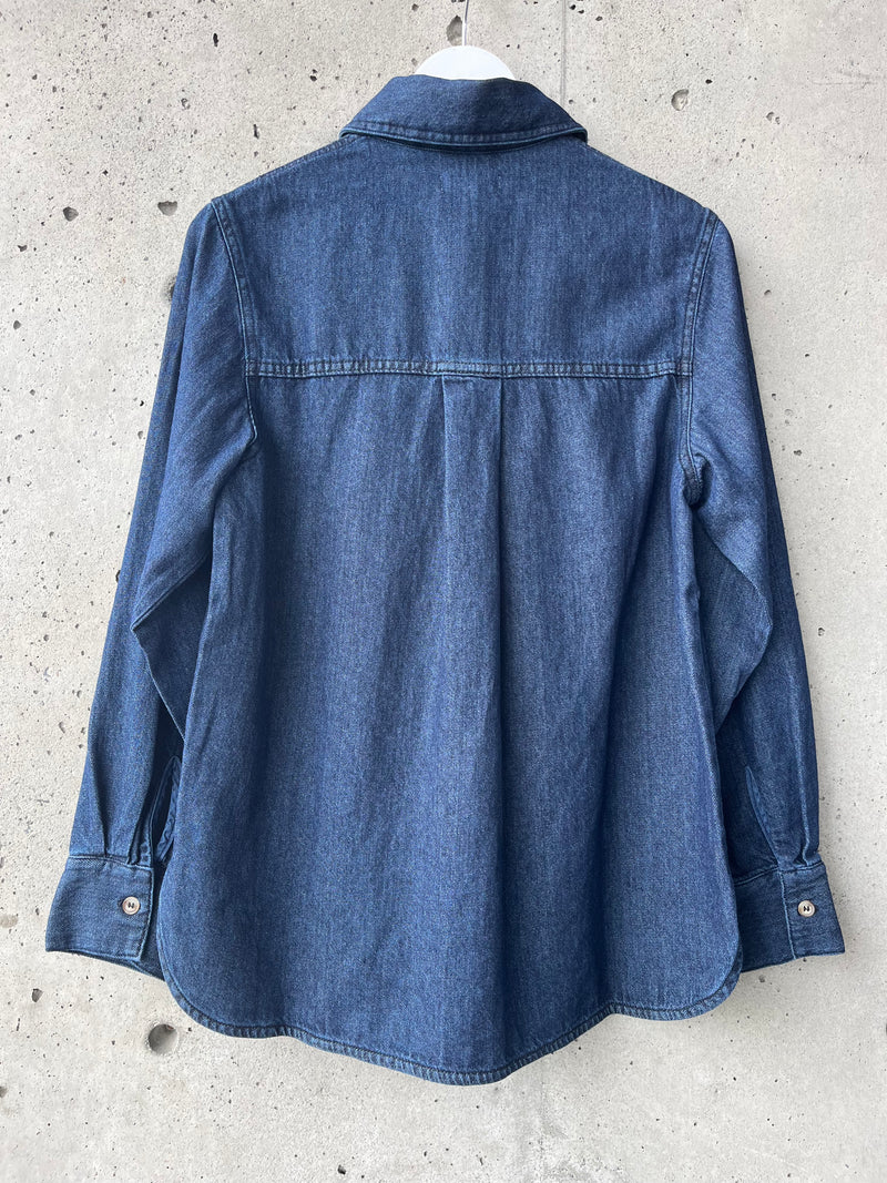 YERSE - Denim Shirt in Indigo Blue