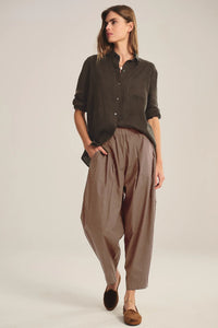 Velvet - Easton - Stripe Rib & Poplin Pant