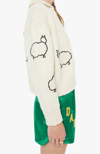 MOTHER - The Crop Raquette Cardigan in Wool Plus The Gang