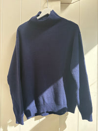 Lyla & Luxe - Chadwick - Relaxed Mockneck Sweater in Navy
