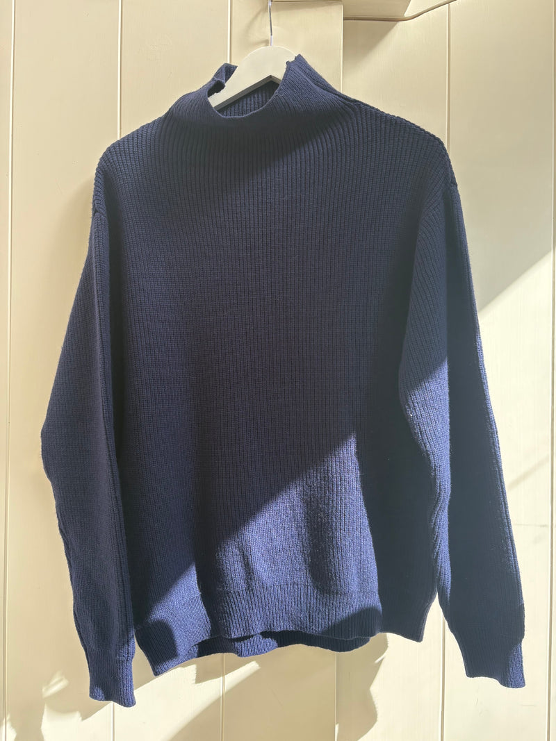 Lyla & Luxe - Chadwick - Relaxed Mockneck Sweater in Navy
