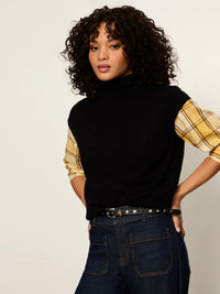 Sanctuary - Mock Neck Sweater Shell in Black