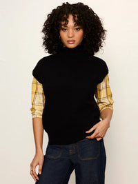 Sanctuary - Mock Neck Sweater Shell in Black