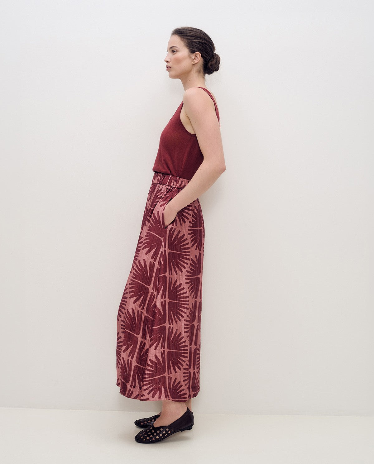 YERSE - Long Skirt with Elastic Waistband