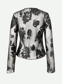 Samsøe Samsøe - Samadda Blouse in Black Blooming Burnout