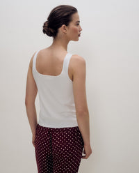 YERSE - Square Neck Top in Ecru