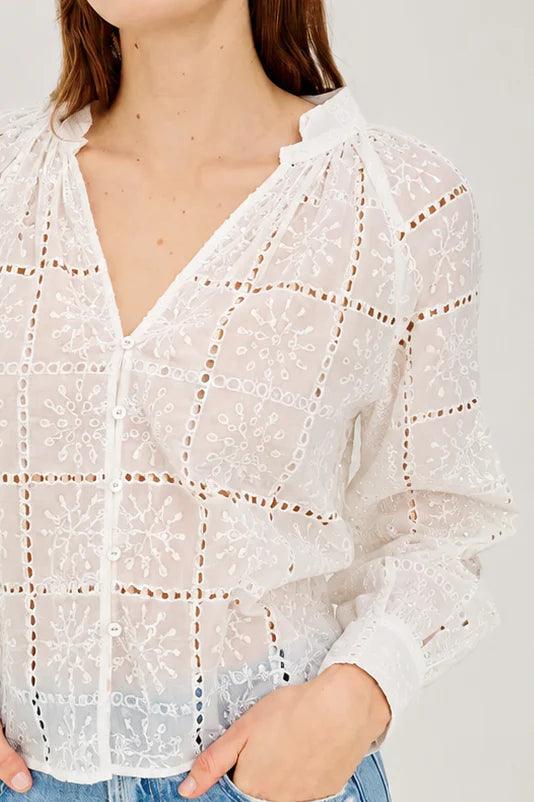 Rails - Francine Top in Ivory Handkerchief