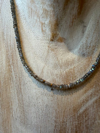 Studio Skanda by Mary Wakefield - Labradorite and Grey Diamond Necklace