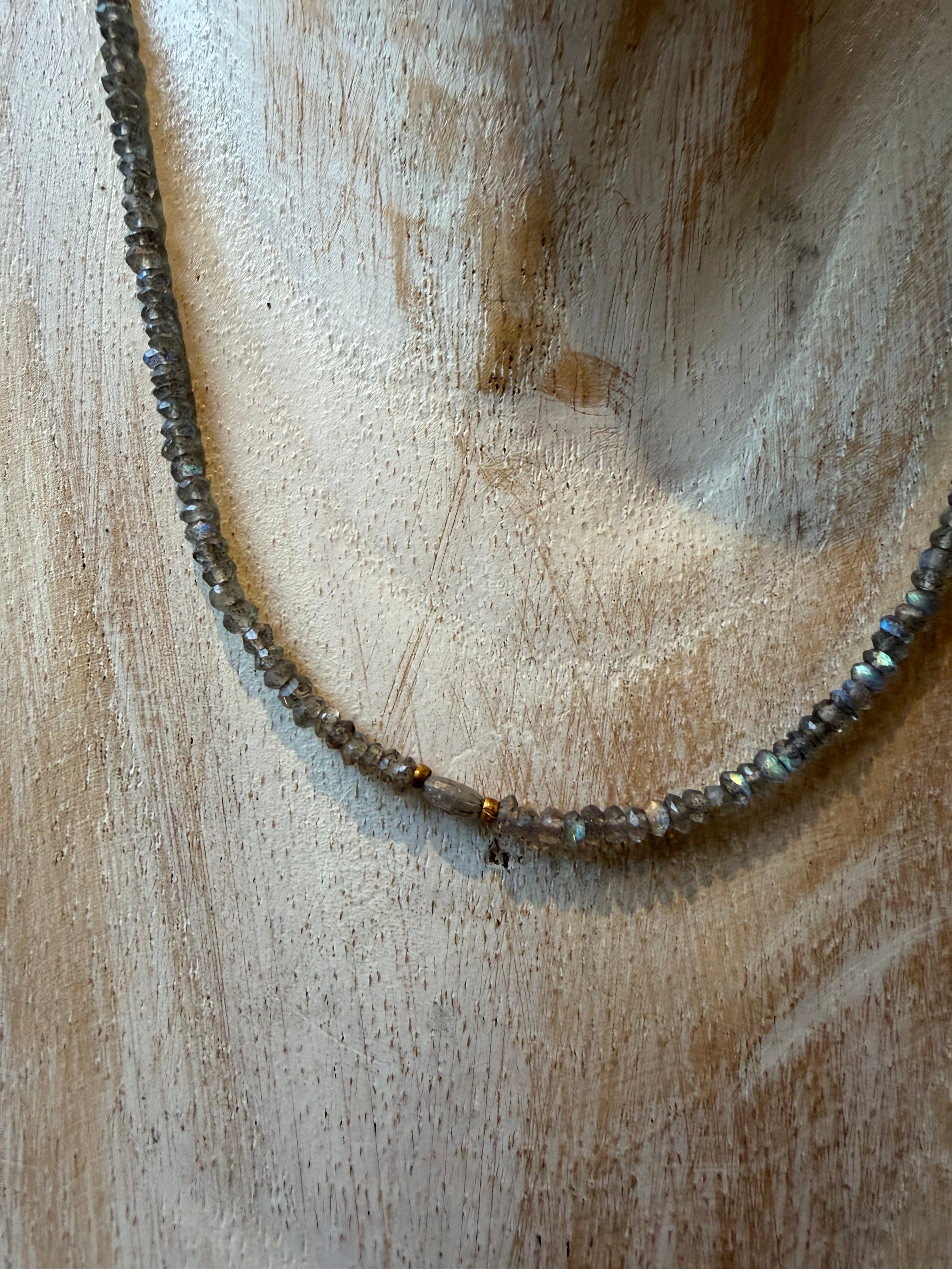 Studio Skanda by Mary Wakefield - Labradorite and Grey Diamond Necklace