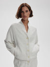Varley - Celeste Button Through Sweat in Ivory Marl
