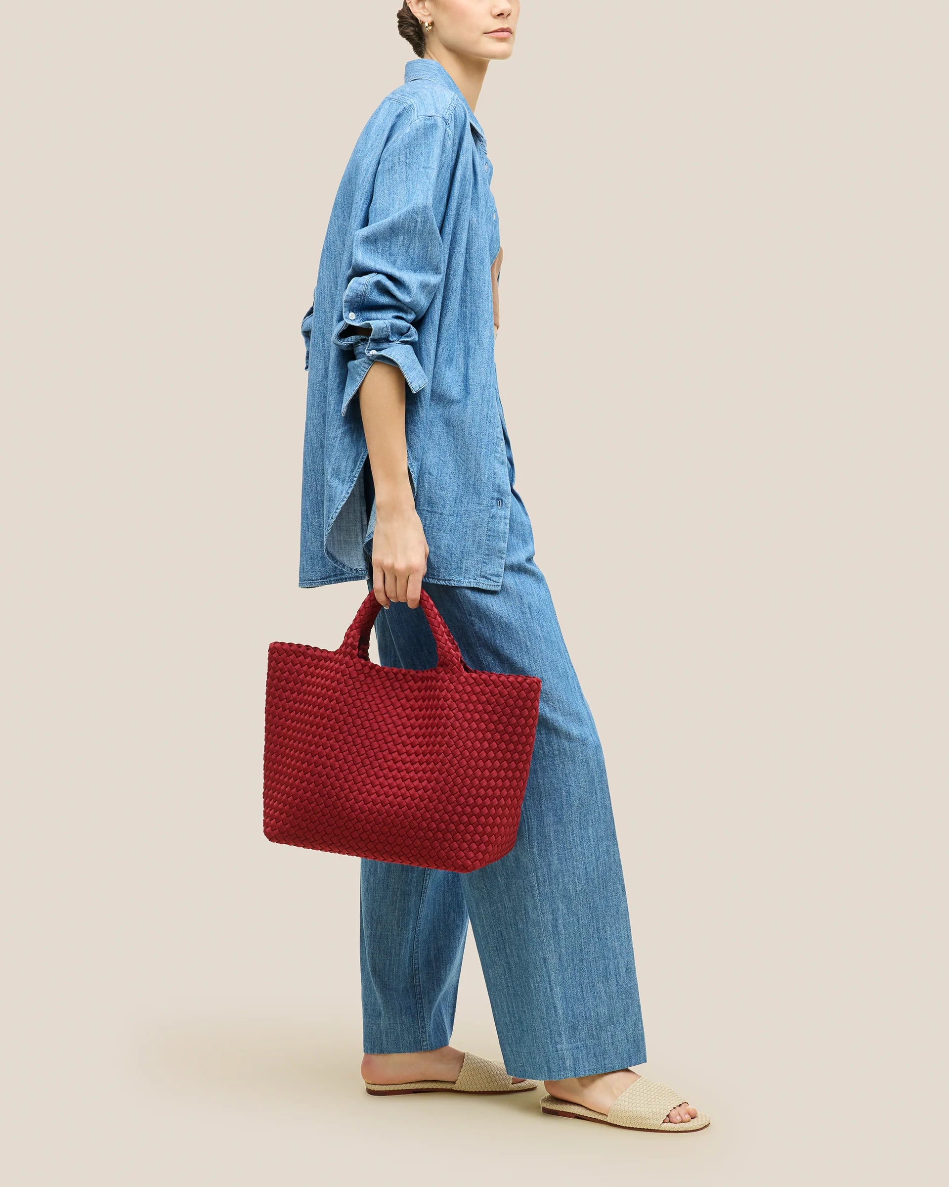 NAGHEDI - St Barths Medium Tote - Rosso