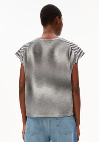 ArmedAngels - Oneliaa Lovely Stripes Tee in Black/Oatmilk