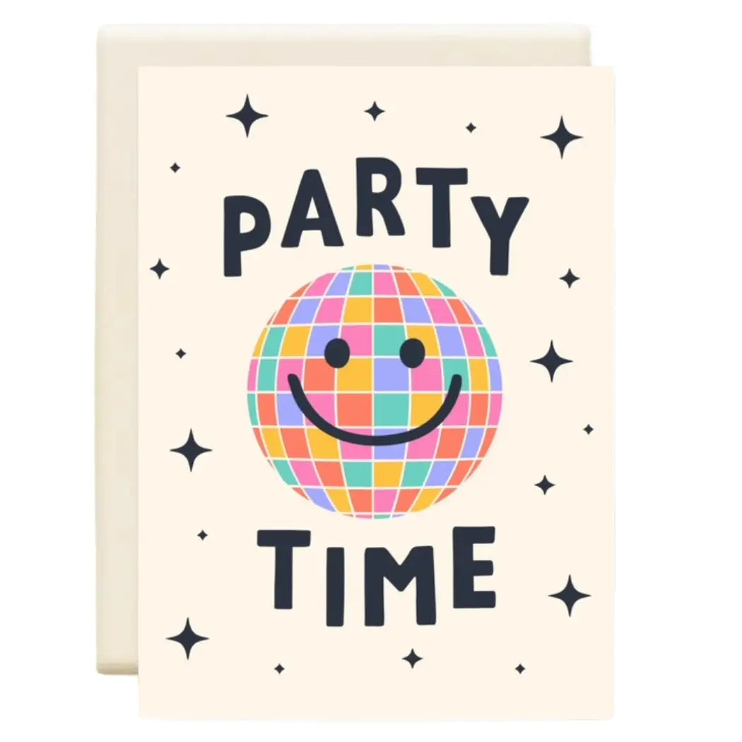 Inkwell Cards - Party Time Globe Birthday Greeting Card