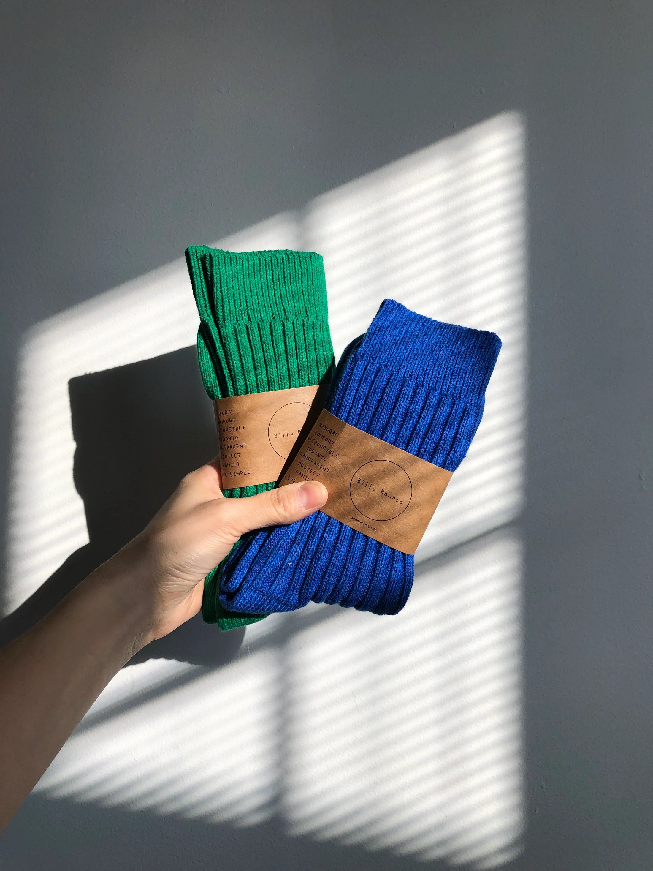 Billy Bamboo - Ribbed Cotton High Socks