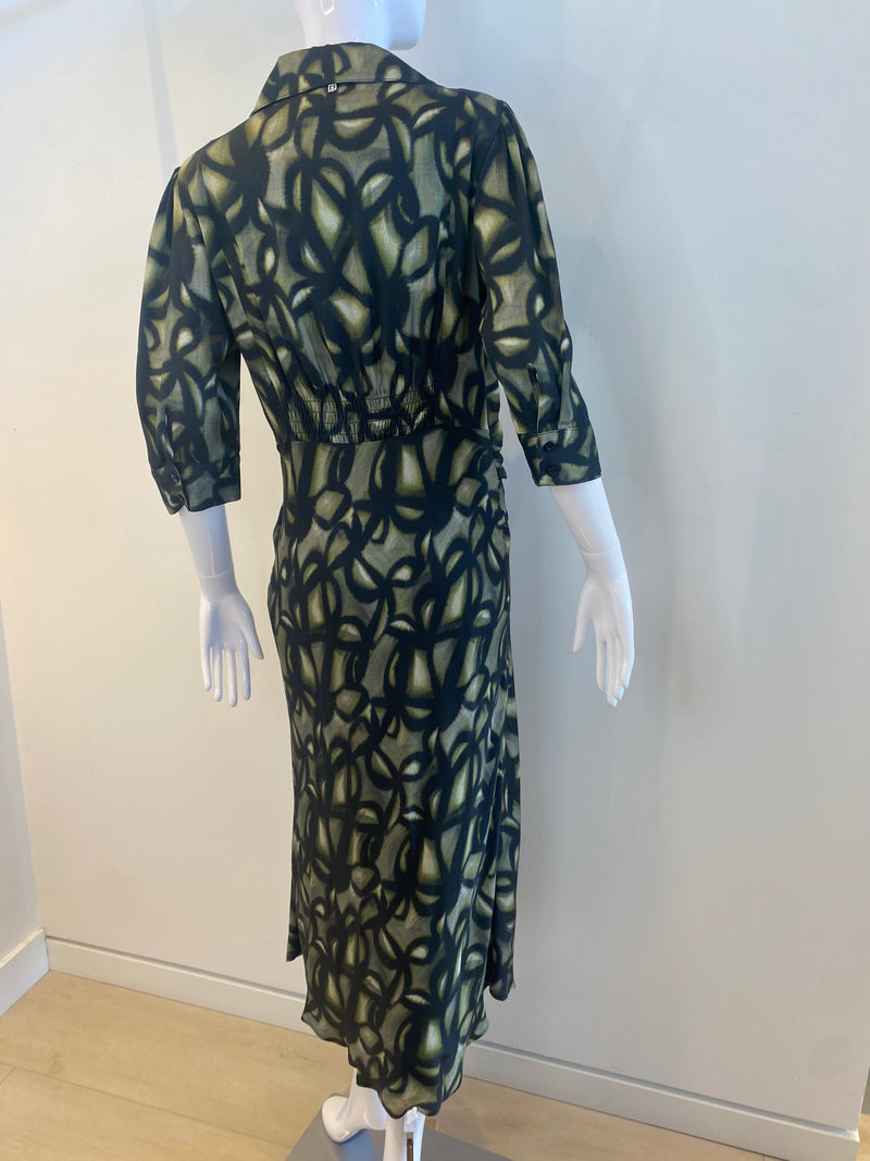 Liu Jo - Printed Dress in Dark Green Leaves