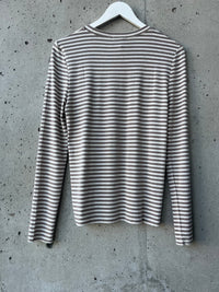 Splendid - Long Sleeve Bamboo Tee in Pale Oak Heather/Cedar Brown