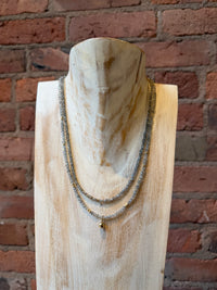 Studio Skanda by Mary Wakefield - Labradorite and Grey Diamond Necklace