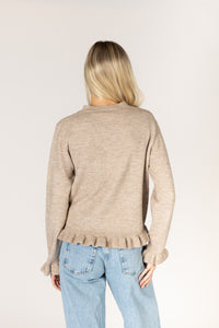 Lyla & Luxe - Adair - Novelty Ruffle Sweater in Putty