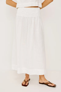Rails - Alessa Linen Skirt in White