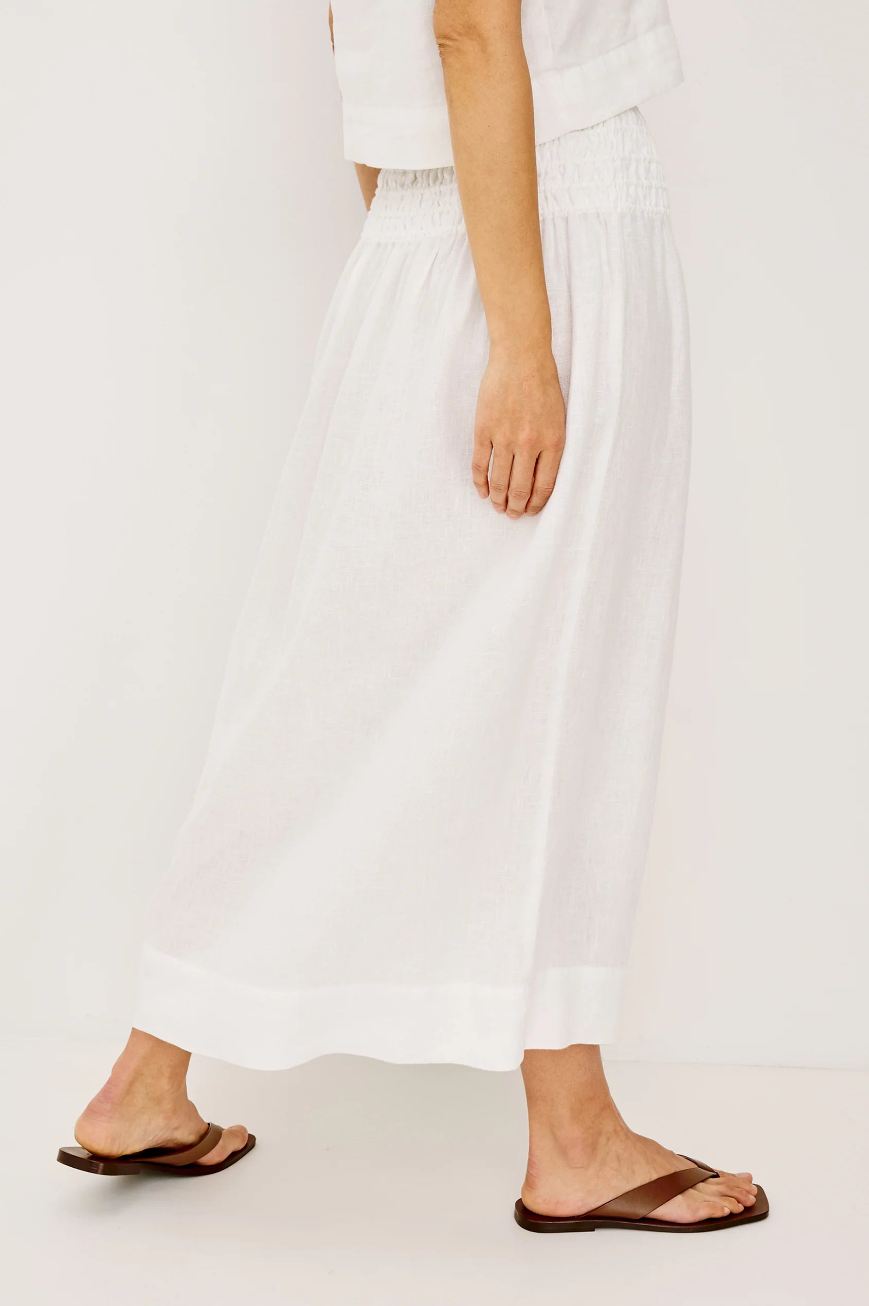 Rails - Alessa Linen Skirt in White