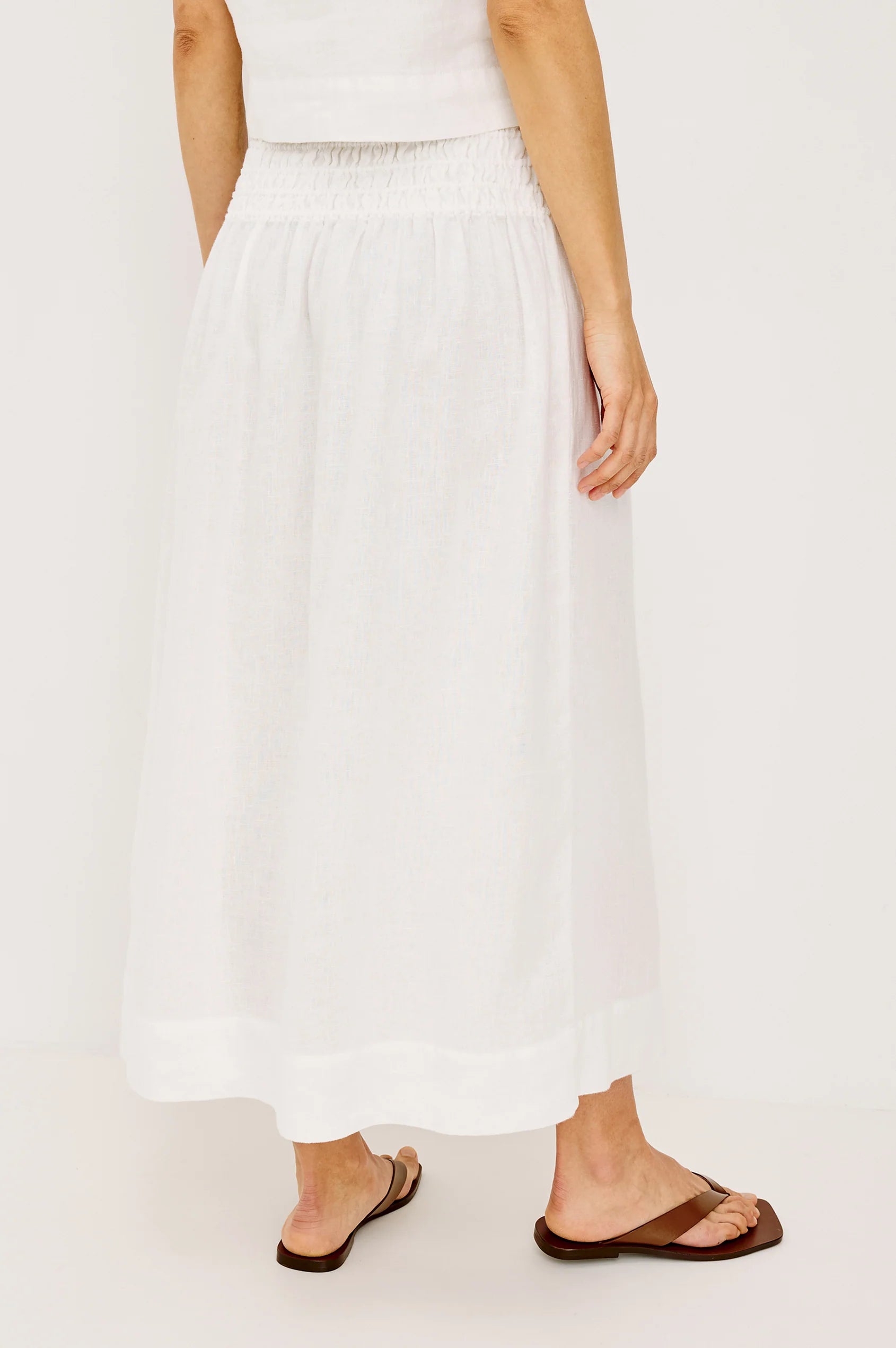 Rails - Alessa Linen Skirt in White