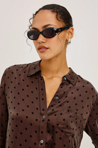 Rails - Alyssa Shirt in Chocolate Polka Dot