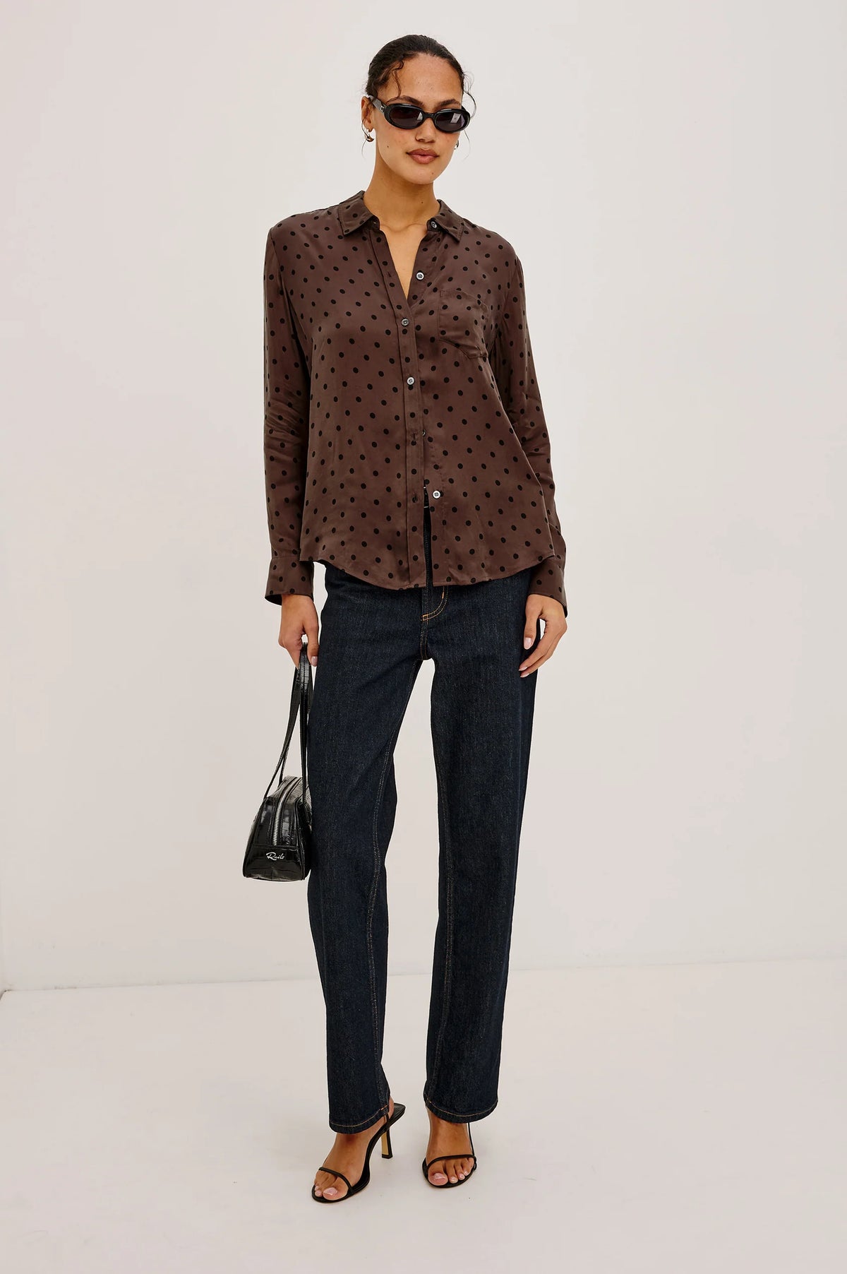 Rails - Alyssa Shirt in Chocolate Polka Dot