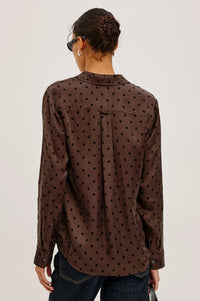 Rails - Alyssa Shirt in Chocolate Polka Dot