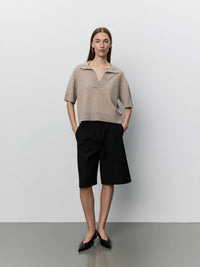 Sofie Schnoor - AMALYSW  Knit Blouse in Brown Melange