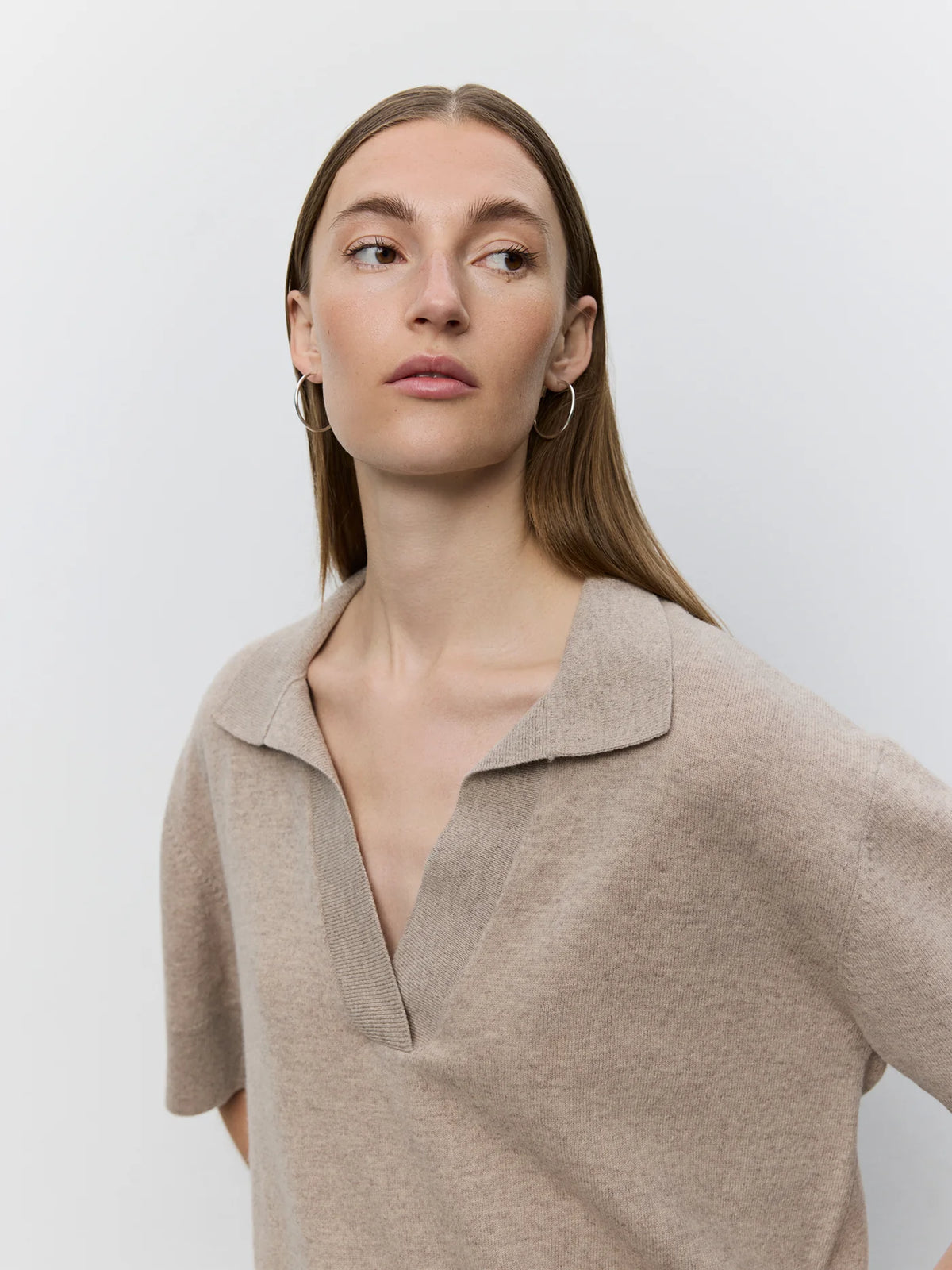 Sofie Schnoor - AMALYSW  Knit Blouse in Brown Melange