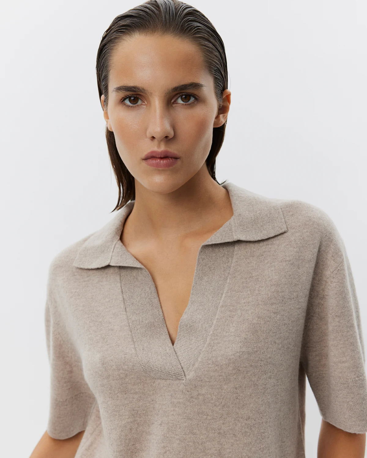 Sofie Schnoor - AMALYSW  Knit Blouse in Brown Melange