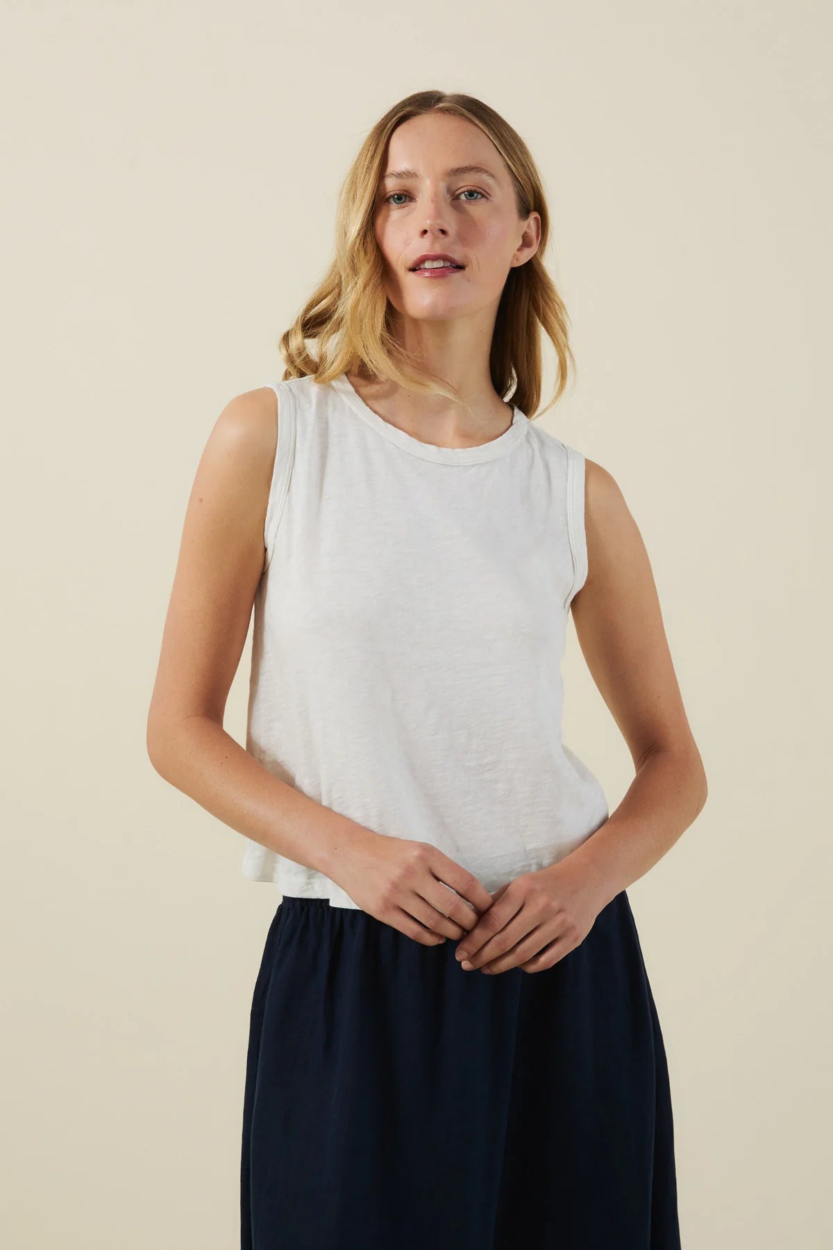 Velvet - Ambria - Cotton Slub Tank Top in Beach