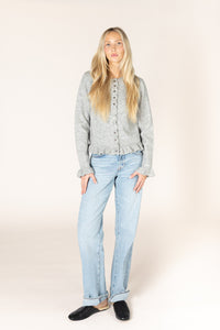 Lyla & Luxe - Annora - Novelty Ruffle Cardi in Sterling