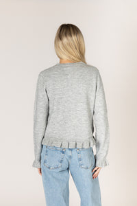 Lyla & Luxe - Annora - Novelty Ruffle Cardi in Sterling