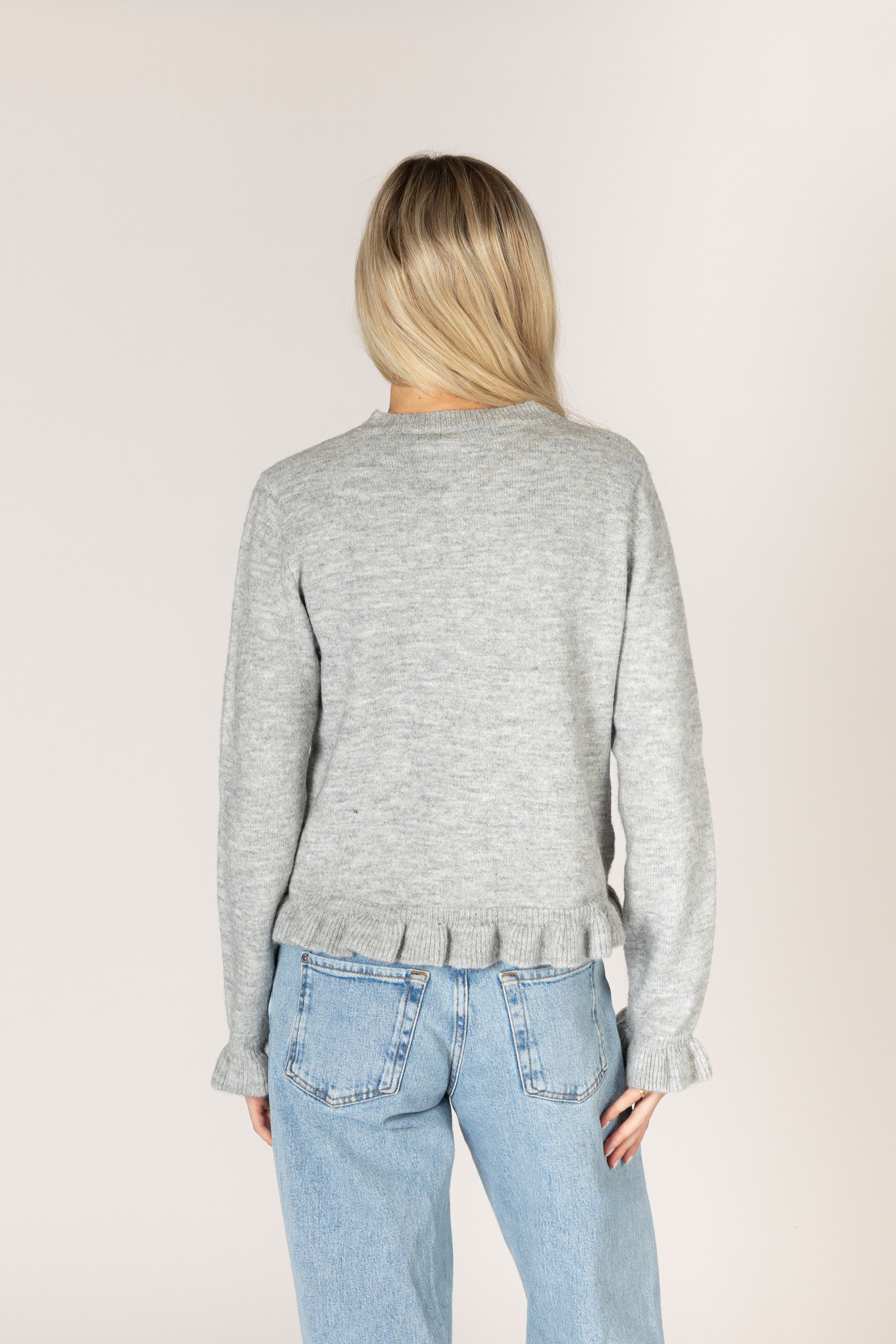 Lyla & Luxe - Annora - Novelty Ruffle Cardi in Sterling