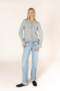 Lyla & Luxe - Annora - Novelty Ruffle Cardi in Sterling