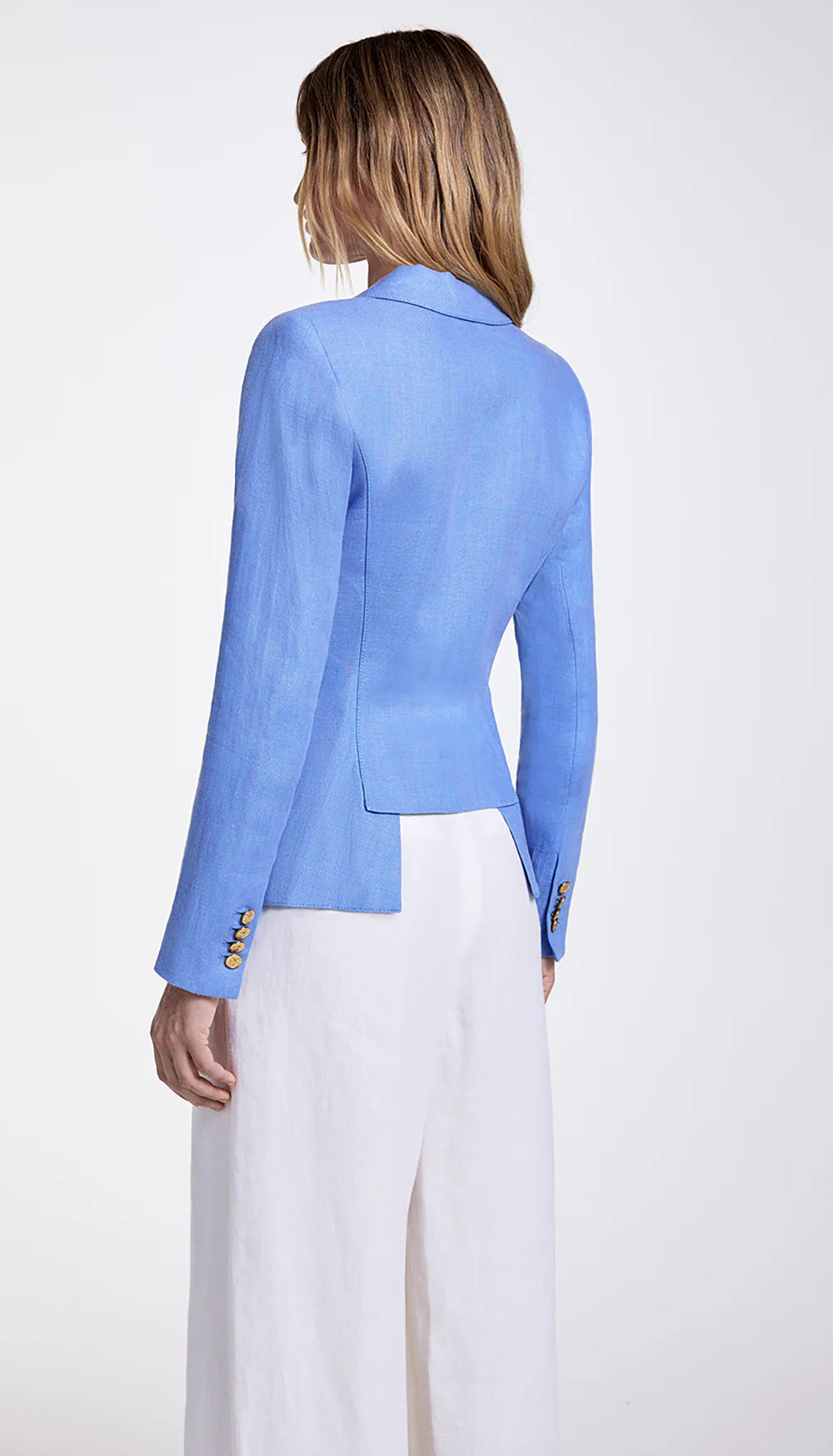 Smythe - Linen Classic Duchess Blazer in Periwinkle Linen