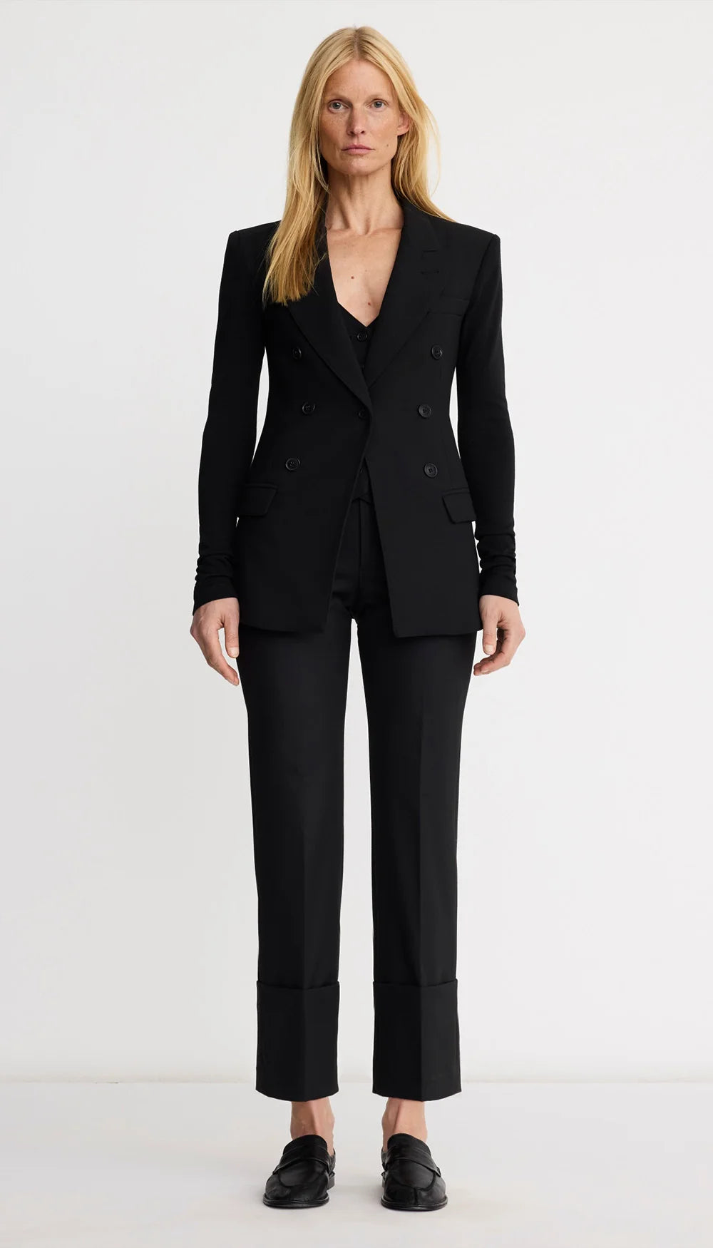 Smythe - Berlin Cropped Straight Leg Pant - Black