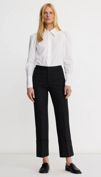 Smythe - Box Pleat Shirt in Optic White