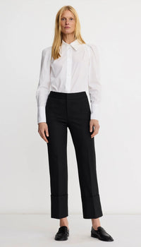 Smythe - Berlin Cropped Straight Leg Pant - Black