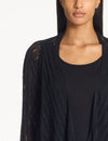 Sarah Pacini - Openwork Mako Cardigan in Black