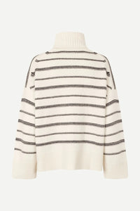 Samsøe Samsøe - Sakeiku Stripe Turtleneck in Clear Cream Stripe