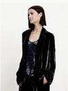 Velvet - Kyla - Silk Velvet Jacket in Black